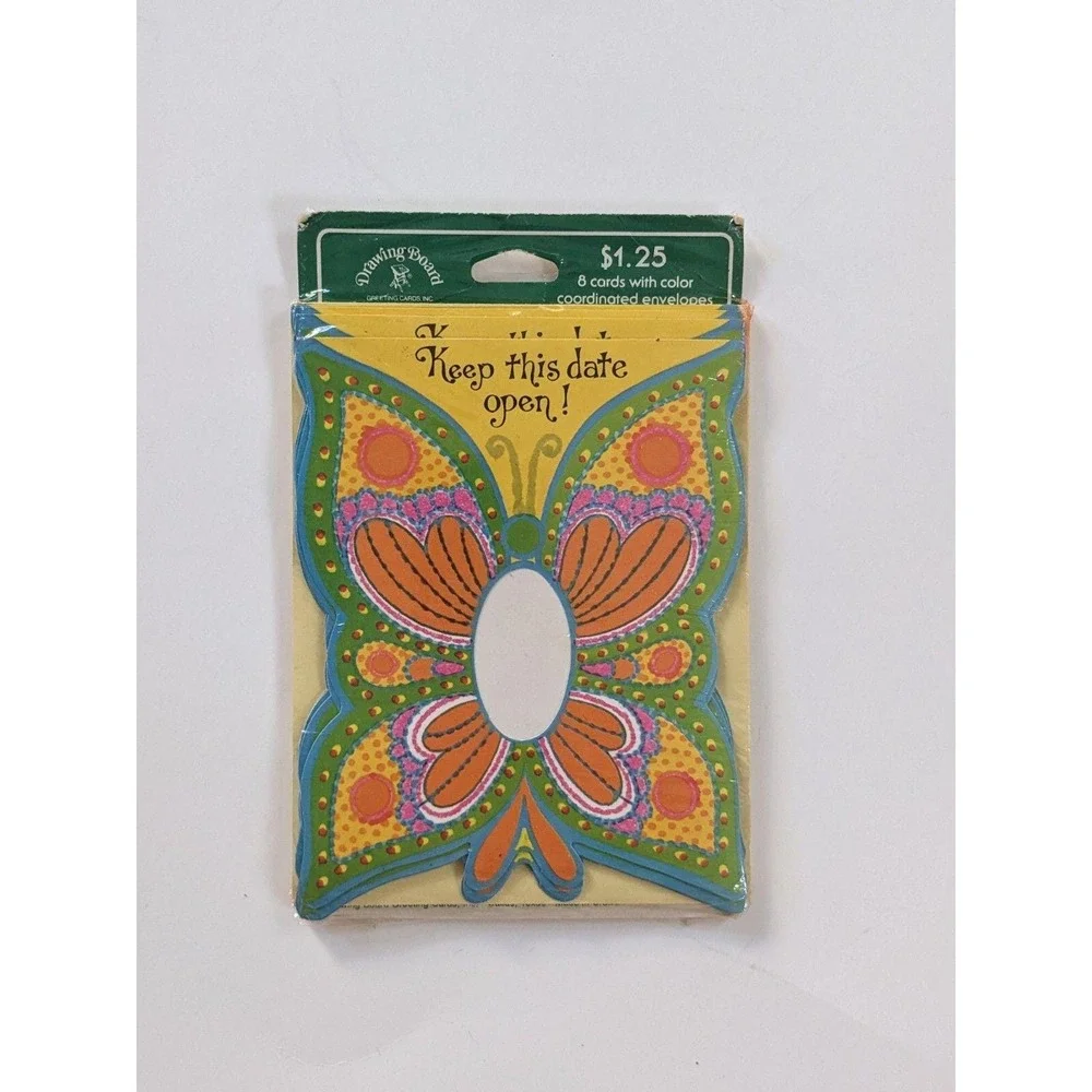 Vintage 1970's Butterfly‎ Party Invitations 